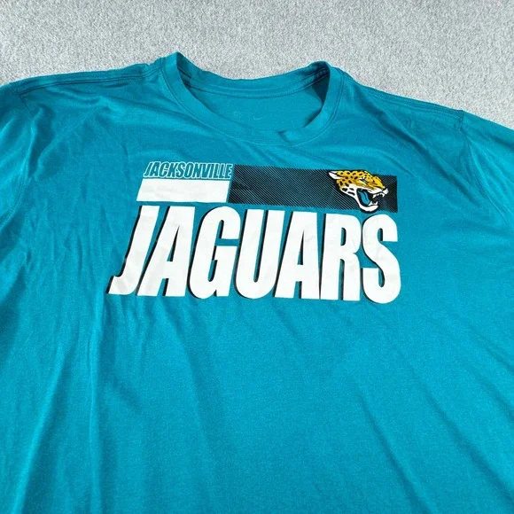 Jacksonville Jaguars Nike Mens T Shirt 4XL Blue Dri-FIT NFL On Field - Picture 2 of 6